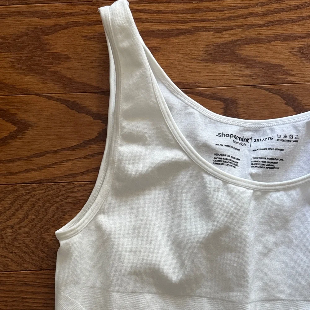 NWOT Shapermint White Tank Top 2x - Picture 5 of 5